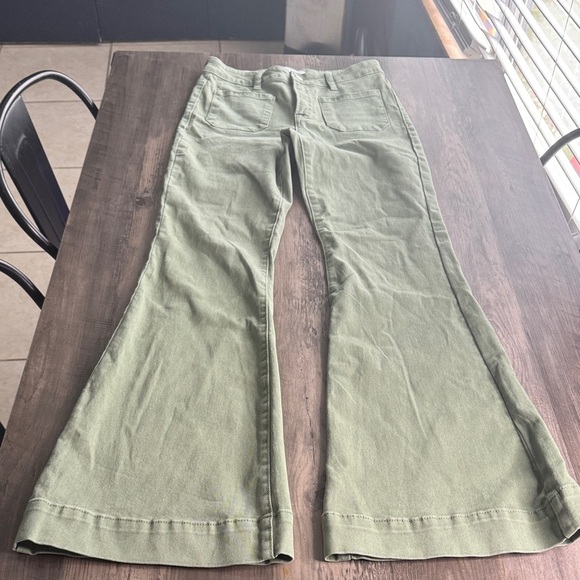 Risen Green Flare Jeans - Picture 3 of 7